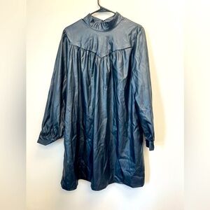 Who What Wear Black Pleather Dress